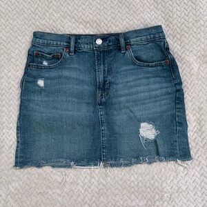 GAP Distressed Denim Mini Skirt - Blue